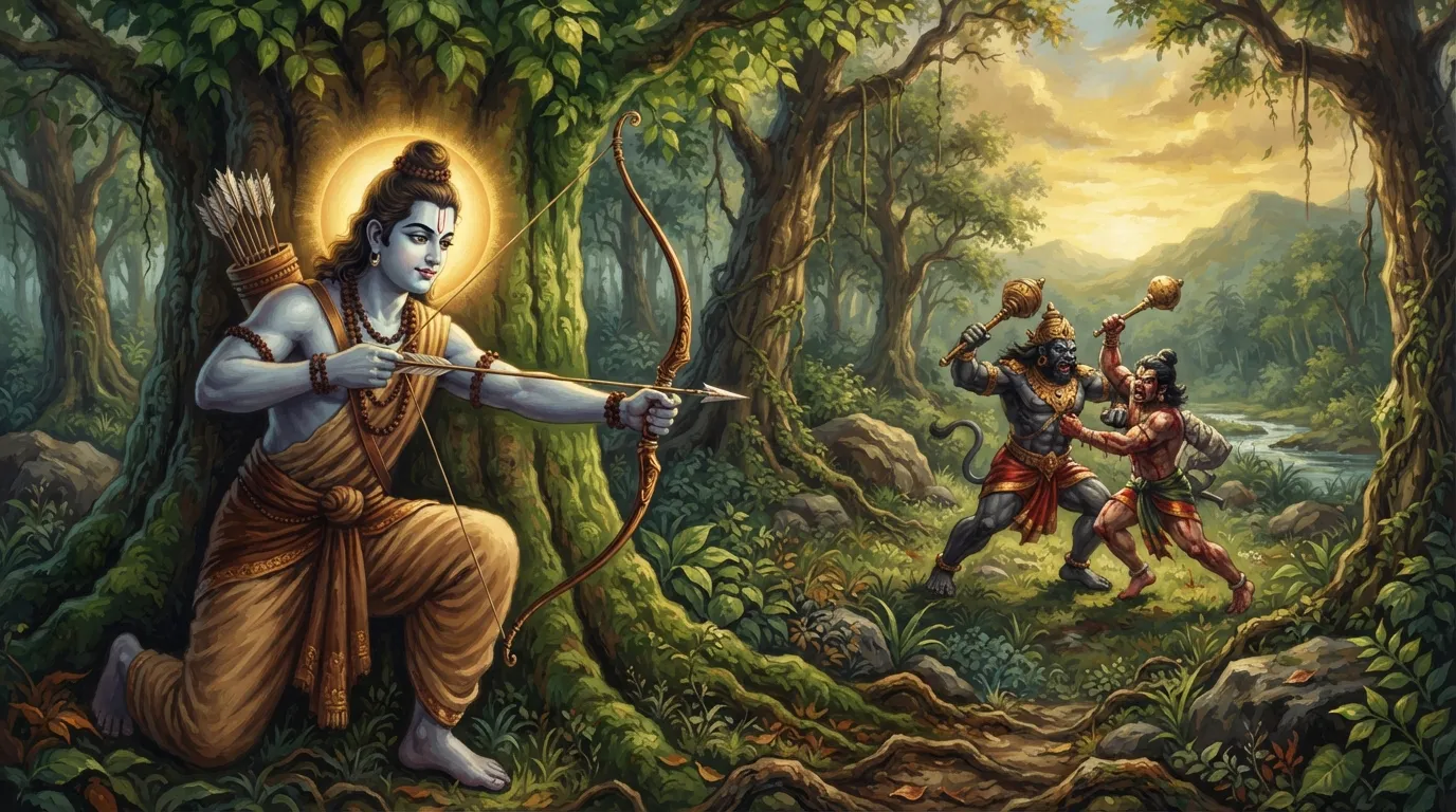 बालि वध का रहस्य: भगवान राम ने पेड़ के पीछे से क्यों मारा?