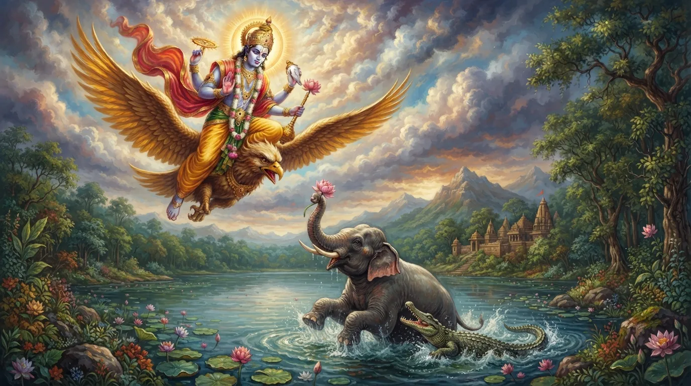गजेंद्र मोक्ष: क्यों एक हाथी की पुकार पर नंगे पैर दौड़े थे श्रीहरि विष्णु?