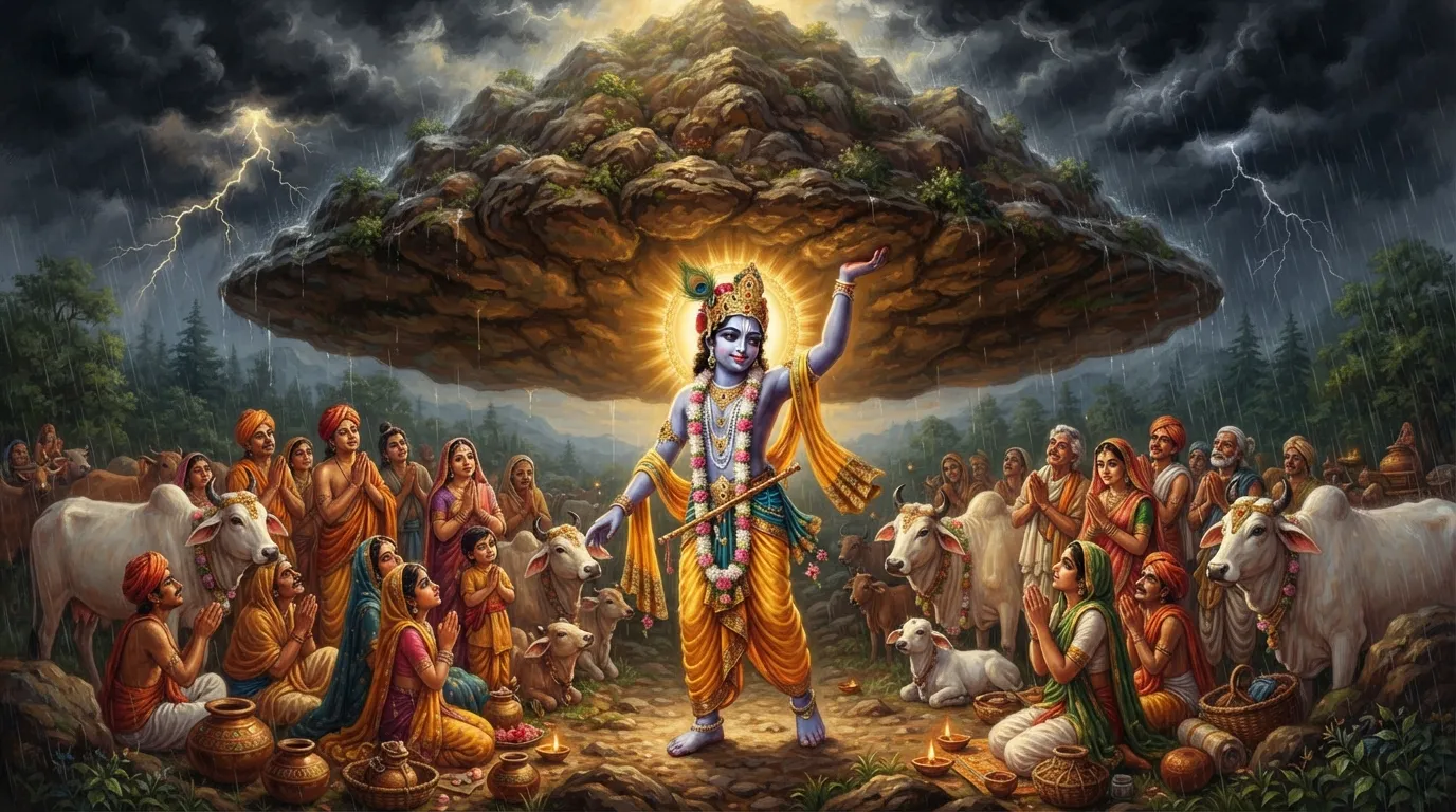 गोवर्धन पूजा: जब श्री कृष्ण ने तोड़ा इंद्र का अभिमान