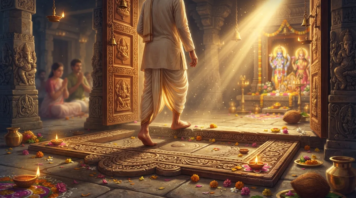 मंदिर की चौखट पर पैर क्यों नहीं रखते? जानें इसका आध्यात्मिक रहस्य